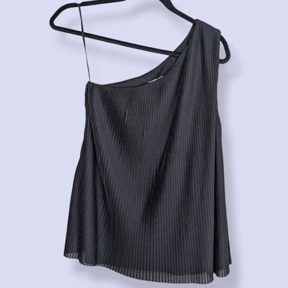 Armani Exchange Black One-Shoulder Flowy Top - Picture 7 of 9